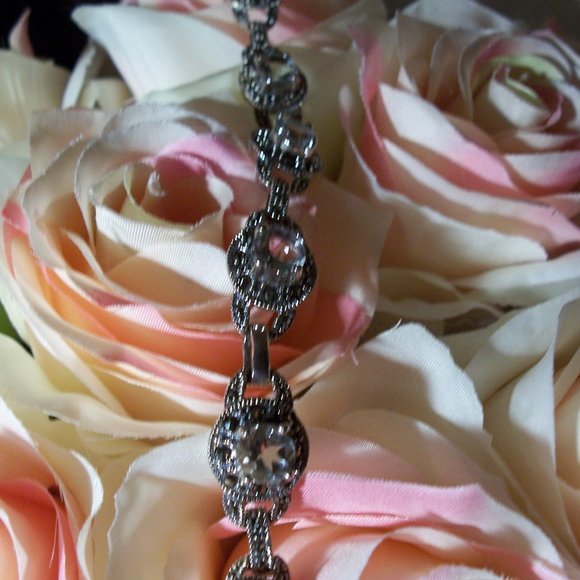 Marcasite Prasiolite Bracelet - Picture 4 of 4